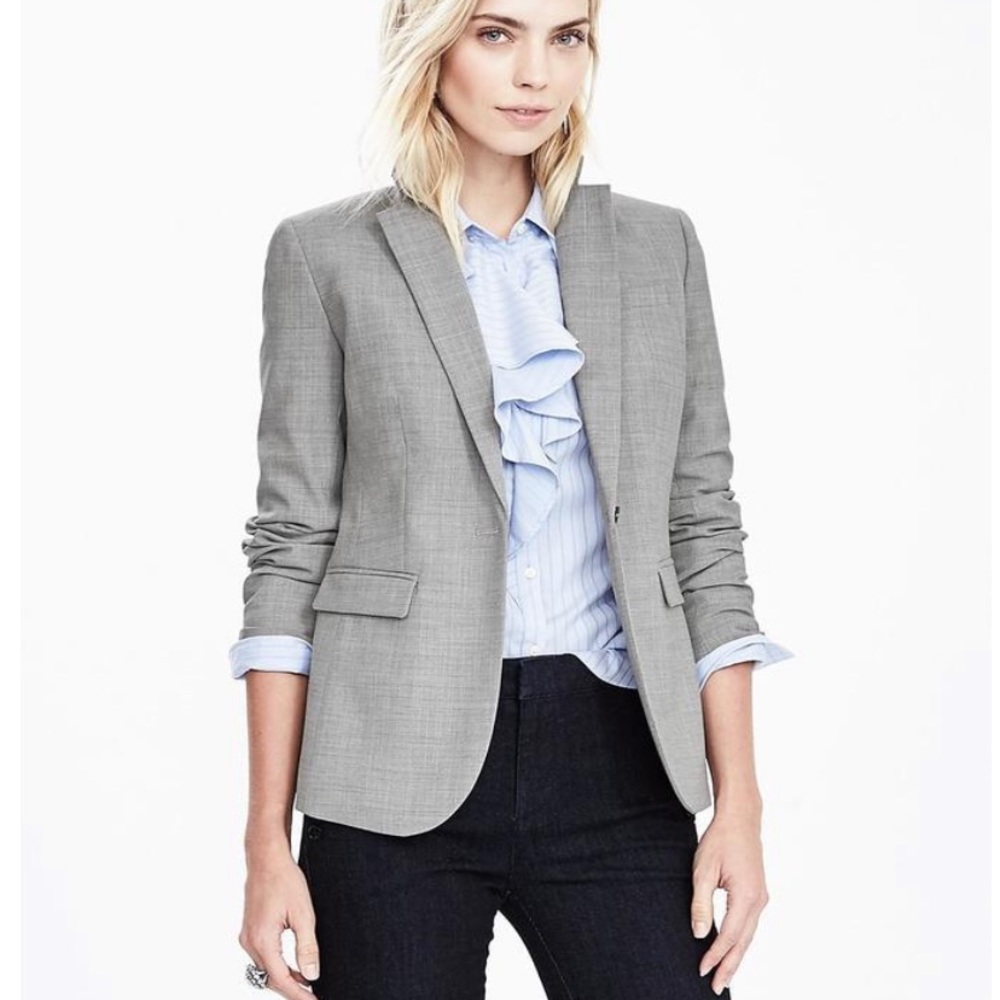 Banana Republic Gray blazer suit jacket 2
